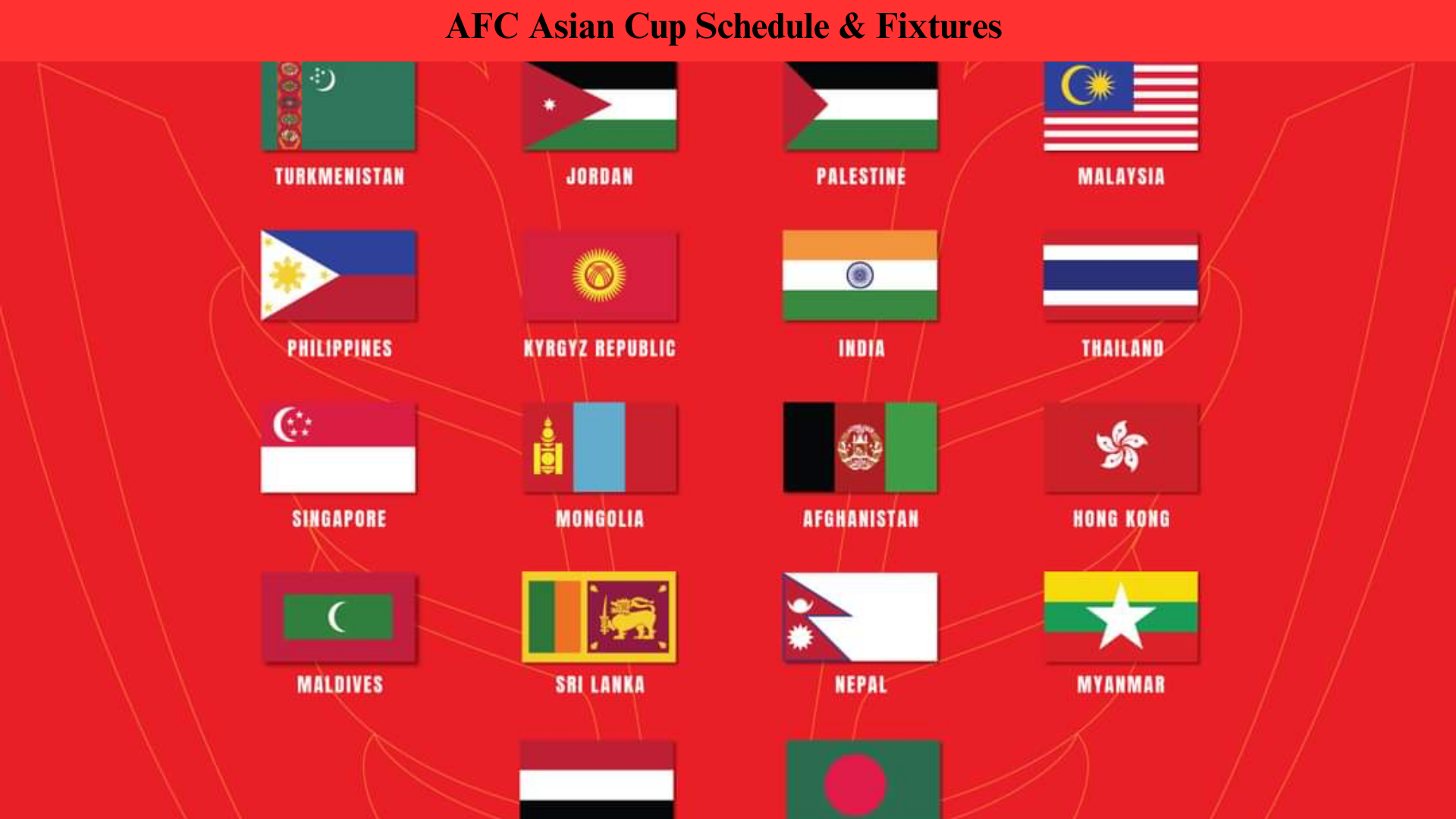 AFC Asian Cup Schedule 2024 A Thrilling Championship / PDF Download